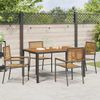 vidaXL Garten Stapelstühle 4 pcs Braun und Schwarz 54 x 56 x 90 cm 3403058 Bild 3