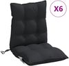 vidaXL Niedriglehner-Auflagen 6 Stk. Schwarz Oxford-Gewebe 377694 Bild 2