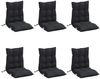 vidaXL Niedriglehner-Auflagen 6 Stk. Schwarz Oxford-Gewebe 377694 Bild 3