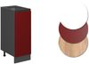 Apothekerschrank R-Line Rot 30 cm J-Shape AP Marmor Vicco Bild 5