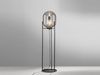 Kleine Stehlampe mit Metallfuß, Rauchglas oval & LED dimmbar - Höhe 110cm Bild 3