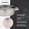 MEISTERKOCH Bratpfanne Servierpfanne 24 cm Ø aus 18/10 Edelstahl satiniert | Kochgeschirr Pfanne induktionsgeeignet mit ILAG Antihaftbeschichtung | Backofenfest bis 240°C Bild 3