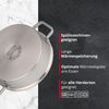 MEISTERKOCH Bratpfanne Servierpfanne 24 cm Ø aus 18/10 Edelstahl satiniert | Kochgeschirr Pfanne induktionsgeeignet mit ILAG Antihaftbeschichtung | Backofenfest bis 240°C Bild 5