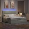 vidaXL Ottoman-Bett mit Matratzen & LEDs Hellgrau 160x200 cm Samt 3314474 Bild 3