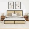 vidaXL Nachttisch 2 pcs Altholz 45 x 40 x 55 cm Holzwerkstoff 863058 Bild 4