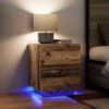 vidaXL Nachttisch 2 pcs Altholz 45 x 40 x 55 cm Holzwerkstoff 863058 Bild 5