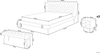 Schlafzimmer komplett Set 4-teilig grau 160x200 cm ESSONNE Bild 2