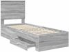 vidaXL Bettrahmen Graue Sonoma und Silber 70 x 190 cm Holzwerkstoff 3411373 Bild 5