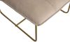 Sessel Fie aus Ribcord, modernes Design, sandbeige, weicher Bezug, goldfarbenes Metallgestell Bild 5