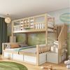Flieks Etagenbett, Haus-Design Kinderbett 90x200 cm mit Hydraulik-Unterbett 140x200 cm Bild 2