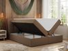 Mks Möbel 'Diegos' Boxspringbett mit Multipocket-Matratze und Topper, 180x200 cm, Braun, Kunstleder, Hart (H4) Bild 2
