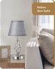 EDISHINE LED Nachttischlampe Touch Dimmbar 2er Set grau, Dekolampen, LED wechselbar, Tischlampe mit Ladefunktion, 2 USB Anschlüsse, für Schlaffzimmer Bild 4