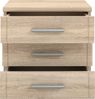 Nachtkommode >GLORIA< in Sonoma Eiche Dekor, 3 Schubladen - 45,2x45,9x35,1cm (BxHxT) Bild 3
