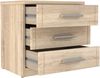 Nachtkommode >GLORIA< in Sonoma Eiche Dekor, 3 Schubladen - 45,2x45,9x35,1cm (BxHxT) Bild 5