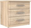 Nachtkommode >GLORIA< in Sonoma Eiche Dekor, 3 Schubladen - 45,2x45,9x35,1cm (BxHxT) Bild 4