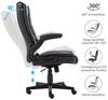 Intimate WM Heart Chefsessel Ergonomisch Bürostuhl mit Klappbaren Armlehnen, Kunstleder Stuhl mit Wippfunktion, Höhenverstellbar Drehstuhl Bild 3