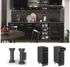 Küchenunterschrank R-Line Schwarz Hochglanz 30 cm ohne Arbeitsplatte Vicco Bild 2