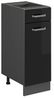 Küchenunterschrank R-Line Schwarz Hochglanz 30 cm ohne Arbeitsplatte Vicco Bild 4