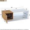 Couchtisch 105 x 50 x 36 cm mit LED-Beleuchtung, Hochglanz, Stauraum und gehärtetem Glas Bild 5