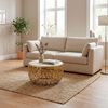 Design Metall Couchtisch Gold mit weißer Marmor Tischplatte 60 cm rund - Aluminium Wohnzimmertisch Modern - Loungetisch Alu Beistelltisch Wohnzimmer Handmade Bild 3