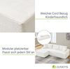 Juskys Sofa Coredo - modernes Cord Sofa mit Ottomane links, gemütliche Couch mit Schaumstoffpolsterung, Cordbezug & Kissen, modular - Creme Bild 4