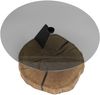 Couchtisch >BILOXI< in Eiche / schwarz, Glas / Massivholz / Metall - 45x75 (HxD) Bild 4