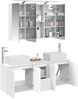 vidaXL Badezimmerschrank-Set 4 pcs Weiß Holzwerkstoff 3406415 Bild 3
