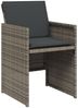 vidaXL 13-tlg. Garten-Essgruppe mit Kissen Grau Poly Rattan 3277747 Bild 4