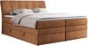 Boxspringbett, Stauraumbett, Bett mit Multipocket-Matratze und Topper - GOLD-10-KING - 180x200cm - Orange Stoff - H4 Bild 3