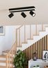 EGLO LED Deckenlampe - Moderne schwenkbare Deckenleuchte mit 3 Spots, warmweißes Licht, rechteckiger Spotbalken aus Metall in Schwarz, 46 cm, energiesparend, ideal für Wohnzimmer & Schlafzimmer Bild 5