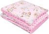 Kinderdecke BABYLUX Babydecke MINKY 2Set Kuscheldecke Decke 75 x 60cm Kinderwagen, BabyLux, MP162 Rosa + Schnuckis Bild 3