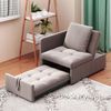 Modulares 4-Sitzer Cordsofa m. 2 Hockern, Getränkehalter, Tasche, Schwarz Bild 3