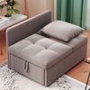 Modulares 4-Sitzer Cordsofa m. 2 Hockern, Getränkehalter, Tasche, Schwarz Bild 5