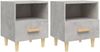 vidaXL Nachttische 2 Stk. Betongrau 40x35x47 cm 812015 Bild 2