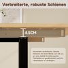 Merax Ausziehbarer Esstisch mit 3 Längen, 140/180/220*80 cm, geeignet für 6-10 Personen, rechte Form, Metallbeine, Eichenfarbe Bild 4