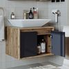 Roomart ATLANTIC-65 Badmöbel Set– 2-teiliges Badezimmermöbel Set - Waschbecken mit Unterschrank - H 45 x B 45 x T 65 cm • Anthrazit-Eiche Bild 2
