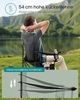 SONGMICS Campingstuhl 2er Set, Klappstuhl Outdoor, Angelstuhl, hohe Rückenlehne, verstellbare Armlehnen, Getränkehalter, klappbar, bis 150 kg belastbar, Camping Garten, tintenschwarz GCBDE028B02 Bild 4