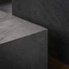 Couchtisch 2er-Set Schieferplatte, modern mit Akazienholz-Sockel, quadratisch, grau, Unikat Bild 5