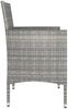 vidaXL 4-tlg. Gartenstuhl und Hocker Set Poly Rattan Grau 310611 Bild 5