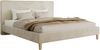 Design Polsterbett LUMARO CLASSIC 140 x 200 cm mit Lattenrost & 12cm hohen Füßen, Doppelbett mit Kopfteil, Konfigurierbar - Beige Velvet Bild 4