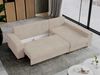 Mks Möbel 'Dorian L-Form' Ecksofa mit Bettkasten, 242 x 138 x 85 cm, Beige, Cord Bild 3