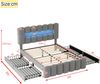 140 x 200 Polsterbett, Polsterbett mit 4 Schubladen, Polsterbet Bett mit LED-Lichtleiste mit USB und Stereoanlage, Grau Bild 3