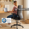 ASSMANN Elektrisch Höhenverstellbarer Familien Schreibtisch Pitino Curved 140x70cm Sichtbeton Anthrazit Signalweiß Metall Holz Bild 2