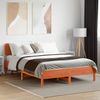vidaXL Massivholzbett ohne Matratze Wachsbraun 140x190 cm Kiefernholz 3328246 Bild 3