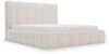 GRAINGOLD Imperial Doppelbett 180x200, mit hohem Kopfteil, Bettkasten, Bouclé-Stoff, Beige Bild 2