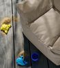 mokebo Kindersessel Der Pausenheld (aus wasserabweisenden Stoff Beige-Khaki), Kinder Sitzsack, Lesesessel, Bodenkissen fürs Kinderzimmer Bild 2