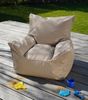 mokebo Kindersessel Der Pausenheld (aus wasserabweisenden Stoff Beige-Khaki), Kinder Sitzsack, Lesesessel, Bodenkissen fürs Kinderzimmer Bild 3