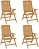 vidaXL Gartenstühle mit Kissen 4 Stk. Massivholz Teak 3196465 Bild 3