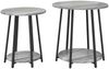 vidaXL Beistelltisch-Set mit Regal 2 pcs Grau Sonoma und Schwarz 869705 Bild 2