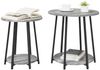 vidaXL Beistelltisch-Set mit Regal 2 pcs Grau Sonoma und Schwarz 869705 Bild 3